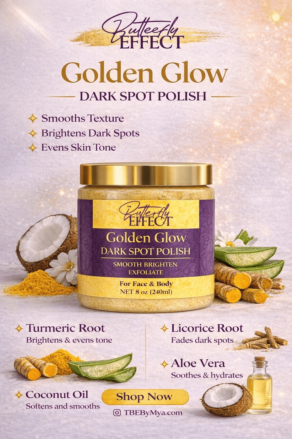 TBE GOLDEN GLOW POLISH| EXFOLIATING - The Butterfly Effect